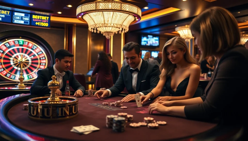 Experience high-stakes poker action at a luxurious casino with debet strategies in play.