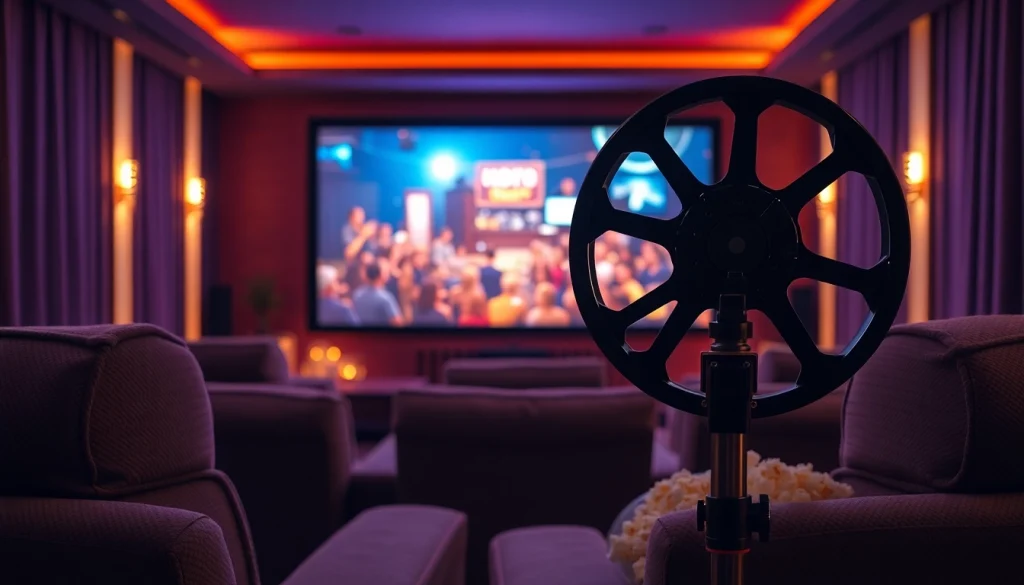 ดูหนัง ภาพยนตร์ในห้องดูหนังที่มีบรรยากาศอบอุ่นและสบาย