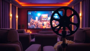 ดูหนัง ภาพยนตร์ในห้องดูหนังที่มีบรรยากาศอบอุ่นและสบาย