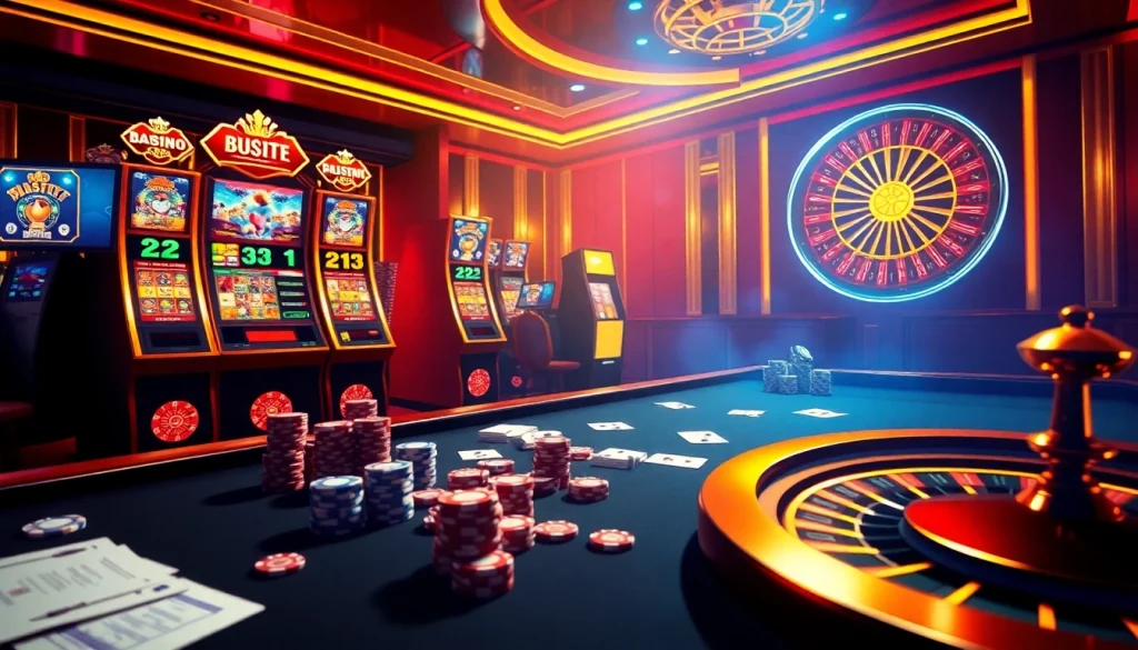 Vivez l'excitation au meilleur casino en ligne 2026 avec une scène de jeu luxueuse.