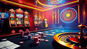 Vivez l'excitation au meilleur casino en ligne 2026 avec une scène de jeu luxueuse.