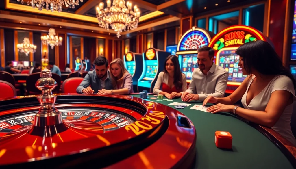 Découvrez l'excitation du meilleur casino en ligne 2026 avec une roulette vibrante, des jetons et des joueurs engagés.